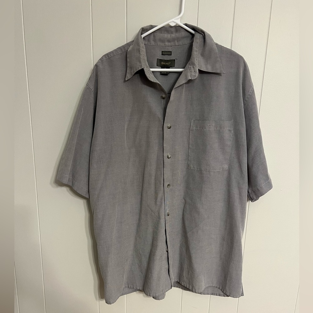 Bruno sueded short sleeve, button-down size XL‎